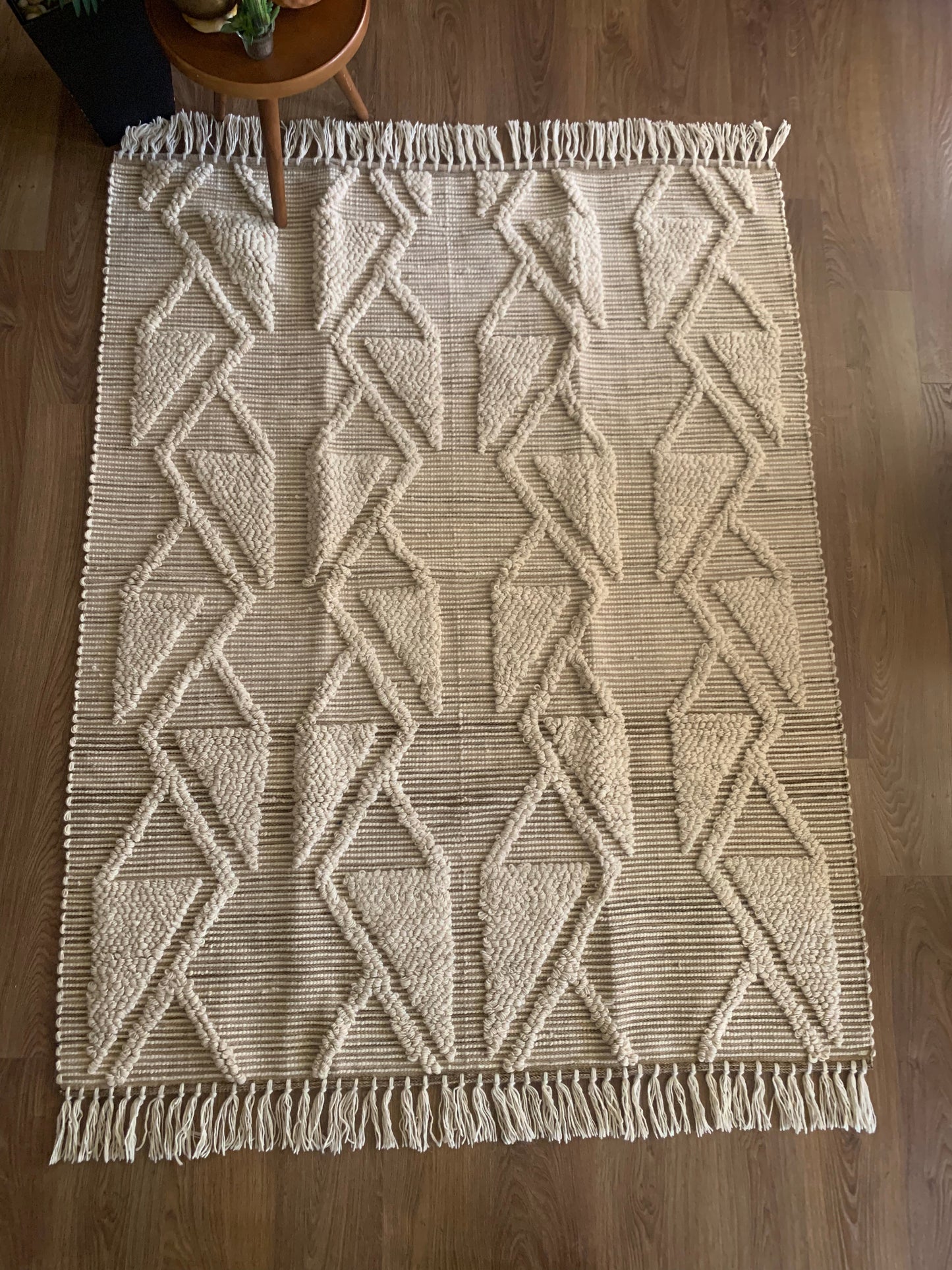 Tapis Kilim Fait Main - Beige - Louxor